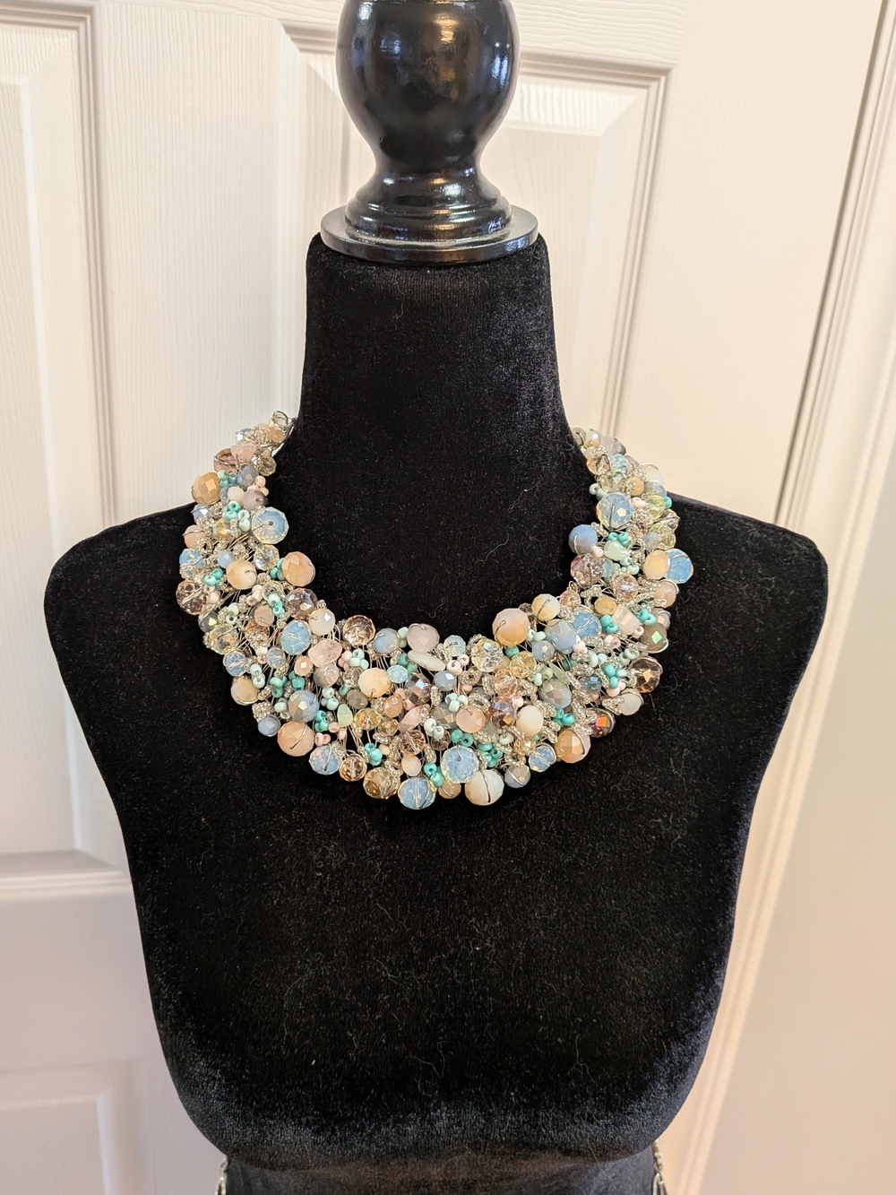 Aldo Pastel Multicolor Beaded Collar Necklace